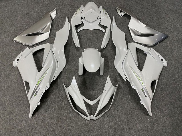 2013-2018 Pearl White Kawasaki ZX6R Fairings Canada 2013-2018 Pearl White Kawasaki ZX6R Fairings Canada