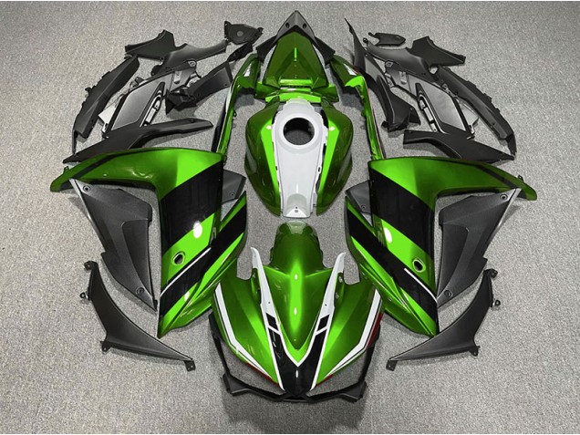 2015-2018 Green Black and White Yamaha R3 Fairings Canada