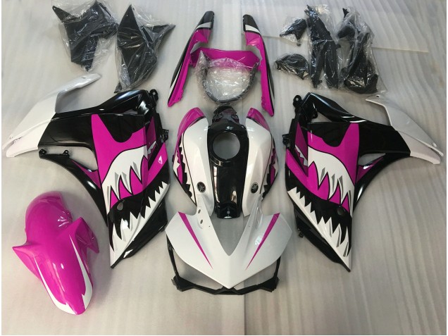 2015-2018 Pink and White Shark Yamaha R3 Fairings Canada