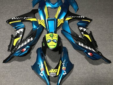 2016-2019 Light Blue Shark Kawasaki ZX10R Fairings Canada