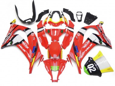 2016-2019 Red and Black w White Kawasaki ZX10R Fairings Canada