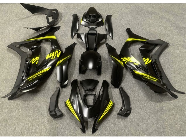 2016-2019 Satin Black & Yellow Kawasaki ZX10R Fairings Canada