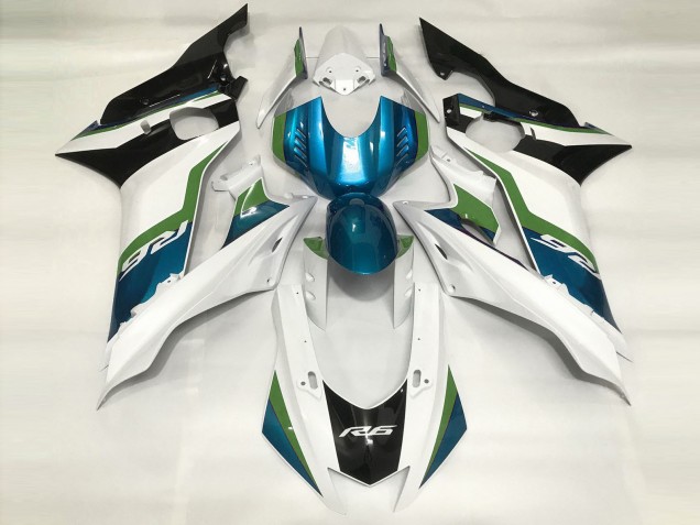2017-2019 Light Blue and Gloss White Yamaha R6 Fairings Canada
