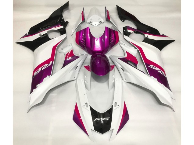 2017-2019 Pink and Gloss White Yamaha R6 Fairings Canada 2017-2019 Pink and Gloss White Yamaha R6 Fairings Canada