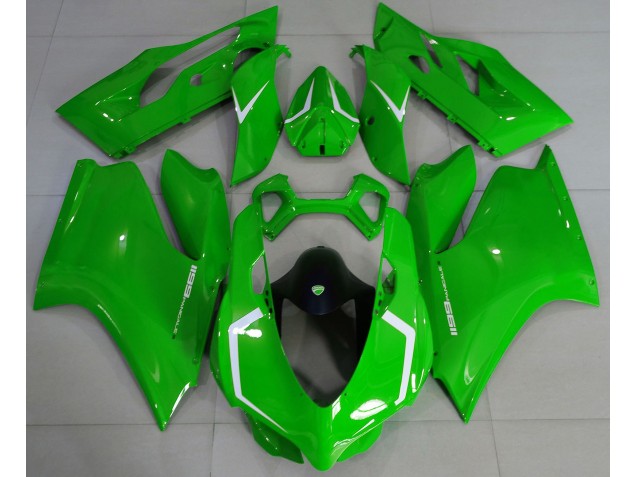 Gloss Green & White Ducati 1199 Fairings Canada Gloss Green & White Ducati 1199 Fairings Canada