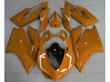 Gloss Orange & White Ducati 1199 Fairings Canada