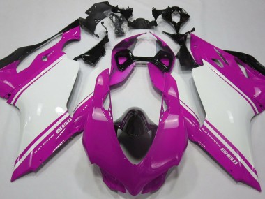 Gloss Pink White and Black Ducati 1199 Fairings Canada