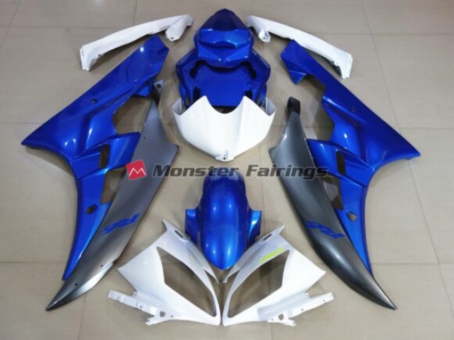 2006-2007 White Blue/ Custom Yellow Yamaha R6 Fairings Canada